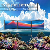 Prolongateur d'écran d'ordinateur portable portable 15.6 \ "FHD 1080P IPS Plug n Play Triple moniteur pour Windows Mac-HD-MI/USB-C