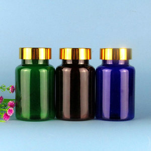 Capsules de médicaments en or vif, Design économique et personnalisé, bouteille en plastique pour animal de compagnie, 120Ml - Product Image 2