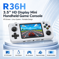 Console de jeu portable R36H avec écran HD de 3,5 pouces, écran IPS, système Linux, prend en charge plus de 20 émulateurs, design ergonomique