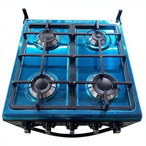 موقد غاز بأربع شعلات مع زجاج مقوى وشعلات متعددة مدمجة للاستخدام المنزلي في المطبخ - Product Image 4