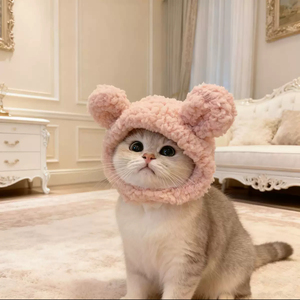 Büyük ayı şekli Pet şapka yeni yayın kış saç aksesuarı köpekler kediler için pamuk Polyester sevimli tasarım yaz bahar için - Product Image 4