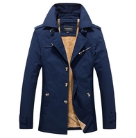 Manteau coupe-vent décontracté pour homme en polyester et coton, nouveau design, style business, idéal pour l'hiver – Veste longue OEM à prix abordable