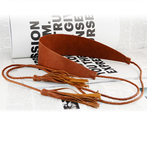 Cinturones <span class=keywords><strong>Obi</strong></span> de Piel Sintética Vintage para Mujer con Hebilla de Aleación, Cinturón Ajustable para Vestidos - Product Image 3