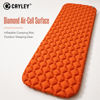 Matelas de camping gonflable portable, matelas pneumatique Diamond AirCell, tapis de couchage imperméable pour la randonnée en plein air, le trekking et les voyages