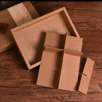 Boîte d'emballage rigide en papier kraft recyclé avec gaufrage pour sushis, truffes au chocolat, avec séparateur à rabat, écologique et personnalisable