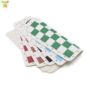 PU Leather Travel Chess Board <b>Mat</b> Portable Folding Chessboard <b>Roll</b> up Tournament Pad for Promotional Toys - Product Image 2