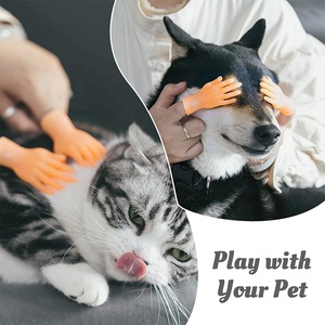 Mini guantes <span class=keywords><strong>TK</strong></span>, famosa cubierta de dedo pequeño, guantes de masaje de goma para gatos, superventas, juguetes de movimiento interactivo para mascotas - Product Image 3