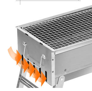 เตาย่างสแตนเลสสำหรับกลางแจ้งและใช้ในบ้านแบบพกพาย่างถ่านย่าง - Product Image 6