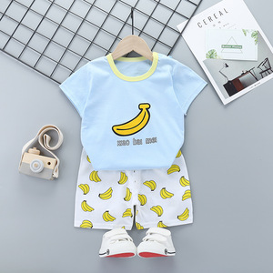 Ensemble d'été en coton à manches courtes pour enfants, nouveau style coréen, t-shirt et short pour filles, vêtements pour garçons, vêtements pour enfants - Product Image 3