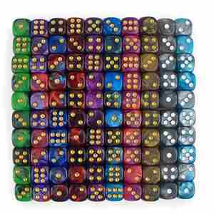 Dados de alta calidad D6 de 12 mm con esquinas redondeadas de dos colores para juegos de mesa transfronterizos y enseñanza - Product Image 5