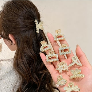 2026 Light Luxury <b>Sweet</b> Style Pearl Love <b>Heart</b> Bow Hairpin Fashionable Temperamental Design Girl's Hairpin Wholesale Jewelry - Product Image 1