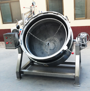 Olla de cocina comercial grande de acero inoxidable para albóndigas de arroz, panadería y planta de condimentos con motor como componente central - Product Image 4