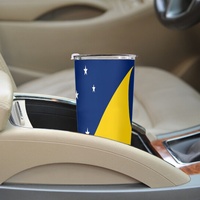 Gobelet isotherme en acier inoxydable de 20 oz, personnalisé avec le drapeau de Tokelau, idéal pour les trajets quotidiens en ville, le camping en plein air et les ventes en gros sur mesure