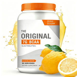 Suplemento de BCAA en Polvo Sin Azúcar OEM - 7g de Aminoácidos con Electrolitos, 90 Porciones, Sabor Uva Glacial, Etiqueta Personalizada - Product Image 1