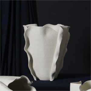 Vase à fleurs décoratif blanc fait main de style nordique, vase en céramique pour la décoration de la maison, ensemble de vases en céramique - Product Image 5