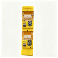 Distributeur automatique de capsules jaunes pour enfants, machine à bonbons à monnayeur, paiement par pièces, cartes de crédit et jetons, distributeur automatique japonais