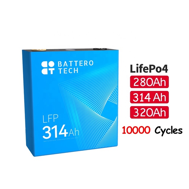 Great 3.2V 314Ah Lithium Ion Battery Prismatic Cells 320ah Solar Battery Storage High Performance for Efficient Energy Storage