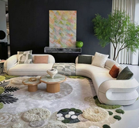 Canapé d'angle moderne très vendu, ensemble de canapés en tissu en forme de L pour salon, appartement, villa
