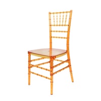 Chaises Chiavari en résine acrylique transparente pour mariages, événements, banquet, restaurant, chaises de salle à manger empilables