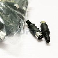 Conector de Cable Macho DIN de 4 Pines con Mango de Plástico, Conector Macho de 4 Pines, Conector de Audio DIN