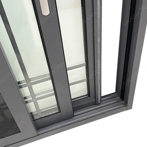 Preço barato personalizar 3 faixas de alumínio, quebra térmica à prova de som preto janela de vidro deslizante com rede de <span class=keywords><strong>mosquito</strong></span> para casas - Product Image 4