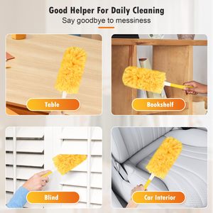 Recharges pour balai à poussière compatibles avec <span class=keywords><strong>Swiffer</strong></span> Duster Heavy Duty, recharge jetable en microfibre extensible pour le nettoyage - Product Image 4