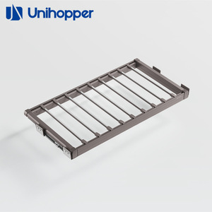 Cooper Mocha Trouser Rack <b>Wardrobe</b> Built-in Telescopic Drawer Stainless Steel Rectangle Pull-out Slide Rail Clothing Hardware - Product Image 4