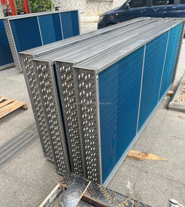 Bobine de refroidissement de remplacement en tube de cuivre à ailettes d'aluminium, échangeur de chaleur liquide-air pour eau réfrigérée / vapeur / eau chaude - Product Image 1