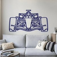 Décoration Murale Métallique 3D Personnalisable OEM Voiture de Course F1 2026 Vue Avant, Décoration Murale en Ligne 3D de Voiture de Sport Formule 1 Découpée au Laser pour la Décoration Intérieure