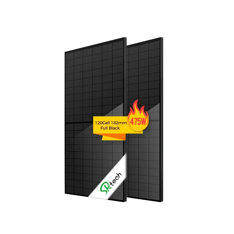 SUNWAY polycrystalline güneş panelleri 450w 455w 460w 465w ev elektrik için tam siyah güneş paneli