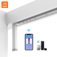 Système de rideaux intelligents TYSH Tuya WiFi/Zigbee, commande vocale, contrôlé par application, construction métallique, capacité de charge de 50 kg