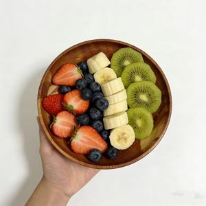 Eco-Friendly <b>Novelty</b> Polished Natural Small Wooden Bowls Serving Bowl <b>Candle</b> Display Prayer Dough Salad Fruit Decor Kitchenware - Product Image 6