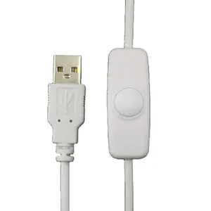 Fils électriques Usb OEM avec interrupteur On/Off, câbles en cuivre de 1M, 1.5M, 22V, 24V, 1 lot