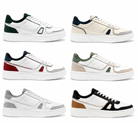 Zapatillas Deportivas Minimalistas Premium de Cuero Genuino Totalmente Blancas para Hombre, de Caña Baja, Lisas, Casuales, Clásicas para Uso Diario, OEM