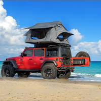 Carpa de Techo Suave ENJOIN Overland con Barra de Luces, para las Cuatro Estaciones, Apertura Hidráulica Rápida, Una Habitación, Carpa de Techo 4x4