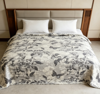 Couette de lit moderne respirante en chanvre pour l'été - Ode au papillon encreur