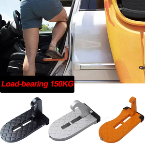 <b>Foldable</b> Car Roof Rack <b>Step</b> Car Door <b>Step</b> Multifunction Universal Latch Hook Foot Pedal Aluminium Alloy Safety Car Accessories - Product Image 2