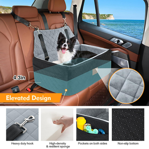 Asiento de coche multifuncional de lujo para perros y mascotas, cojín de viaje al aire libre lavable, cómoda cama gruesa y cálida para gatos, seguridad para primeros perros - Product Image 4