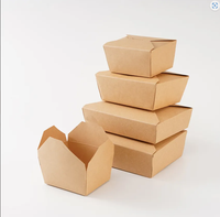 Boîte carrée en papier kraft jetable multi-tailles avec boucle, pliable et auto-scellante, pour emballage alimentaire pour bébé, Shandong Large