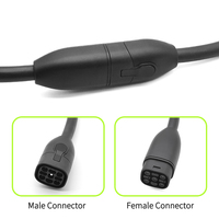 Nouveau chargeur portable pour véhicules électriques XUNDAO XD-EV, type 2, tête de pistolet, 32A, 3 phases, connecteur à commande par bouton, protection IP6X, compatible avec la prise industrielle