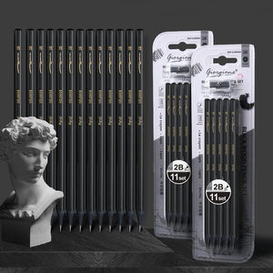 Giorgione Professionnel 6 crayons à dessin et à croquis durs 2B Noir Ensemble pour la peinture pour les étudiants - Product Image 2