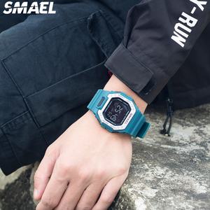 Montre-bracelet numérique pour homme SMAEL 8059 avec écran LCD, grand écran, étanche 3 ATM - Product Image 4