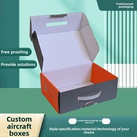 Caja de Embalaje para Avión con Impresión Offset a Color Personalizada, Modelo 001, Cartón Corrugado, Envío Exprés