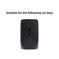 Porte-clés compatible avec la télécommande Renault Smart Keyless Entry, élégant étui pour clé de voiture, cadre métallique, housse de clé adaptée à Renault Clio