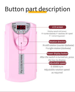 Perceuse à ongles électrique Portable professionnelle 30000 tr/min modèle de vitesse avec prises britanniques US vente directe d'usine <span class=keywords><strong>pour</strong></span> le polissage de pédicure - Product Image 3