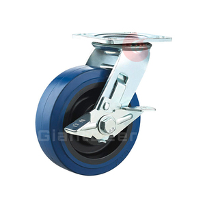 Rolamentos duplos industrial, elásticos azuis <span class=keywords><strong>4</strong></span> polegadas 5 polegadas <span class=keywords><strong>6</strong></span> polegadas 8 polegadas rodas de borracha resistentes com fechamento - Product Image 3