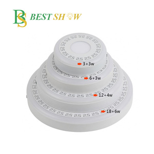 Bảng Đèn Led Tròn Hai Màu Gắn Trên Bề Mặt 2 Màu 12 + 4W Trắng Ấm Trắng Tinh Khiết + Đỏ/Xanh Lá/Xanh Dương/Hồng - Product Image 6