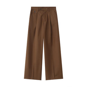 Vente chaude printemps chaud nouvelle tenue décontractée pantalon pantalon ample jambe droite Version coréenne rétro Simple - Product Image 2