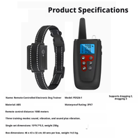 1000M Fernbedienungs-Hundetrainingshalsband IP67 Wasserdicht 100 Stufen Schock Vibration Piepton Mit Taschenlampe Unterstützt 3 Hunde Wiederaufladbar