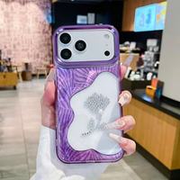 Coque de téléphone Color Shield brillante et colorée en PC électroplaqué, antichoc, avec motif floral diamanté, pour iPhone 17/18 Pro